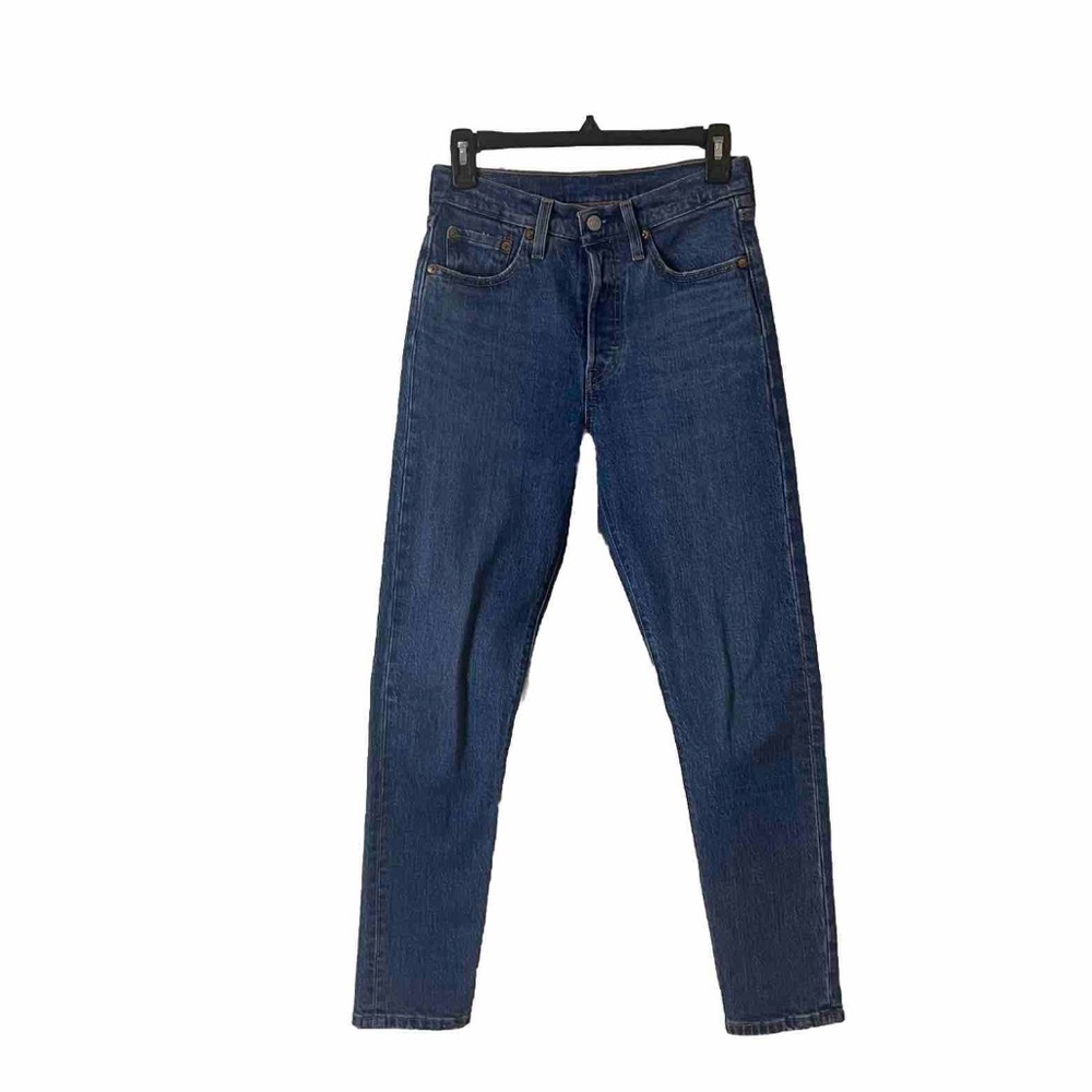 Levis 501 Skinny High Waist Jean Dark Blue Wash High Size 25